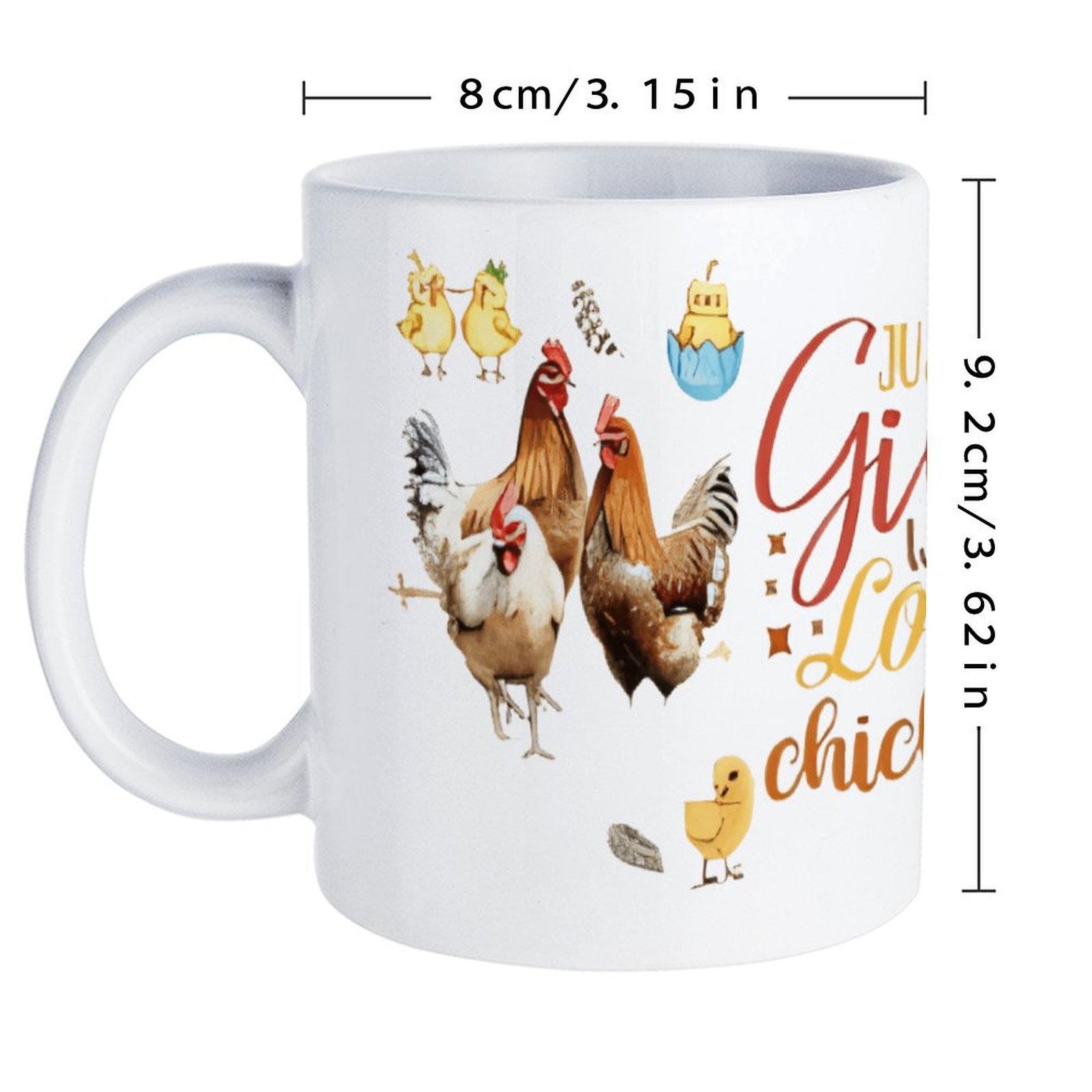 Just A Girl Who Loves Chickens – Sublimation Mug White recenzja i cena