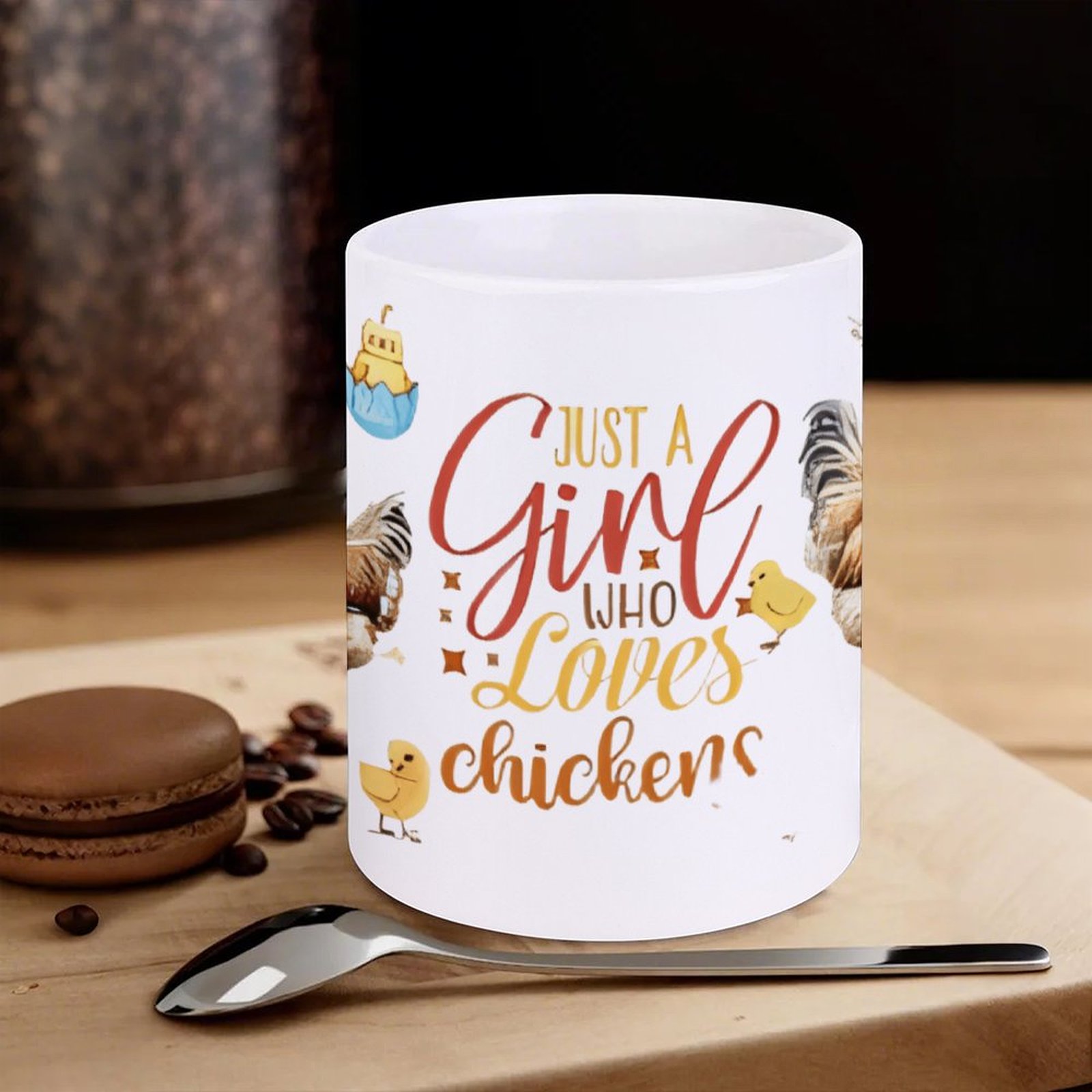 Just A Girl Who Loves Chickens – Sublimation Mug White recenzja i cena