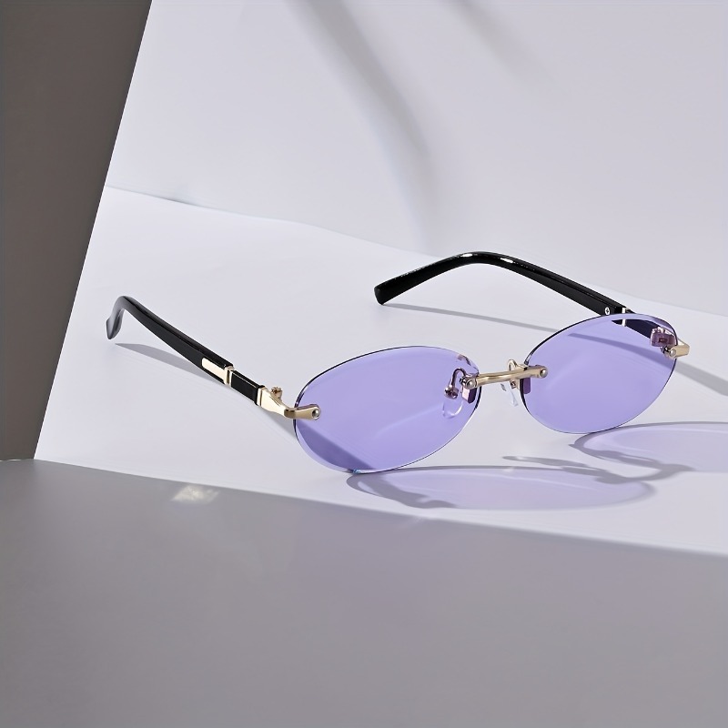 Sexy Small Oval Punk Sunglasse – Metal Photo Panel recenzja i cena