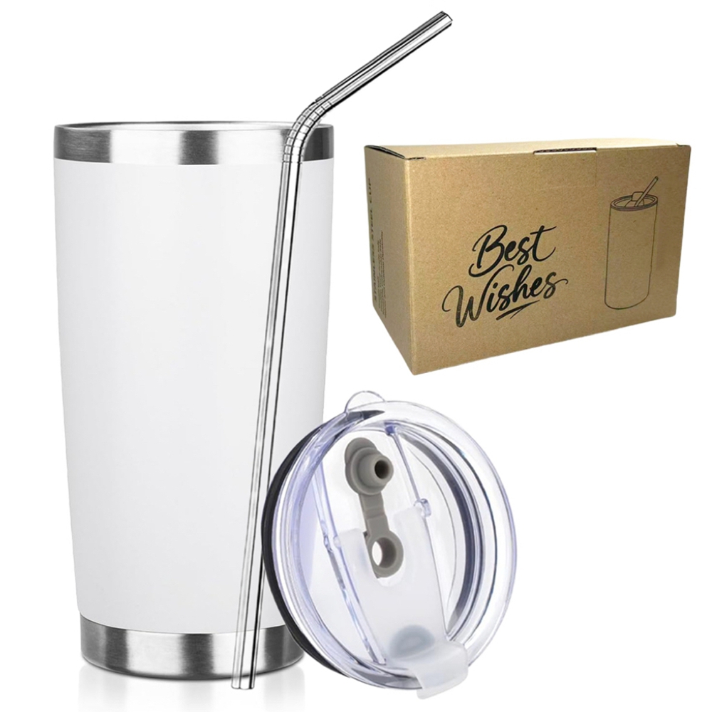 20oz Tumbler Mug with Lid and  – Tumbler 20Oz White recenzja i cena