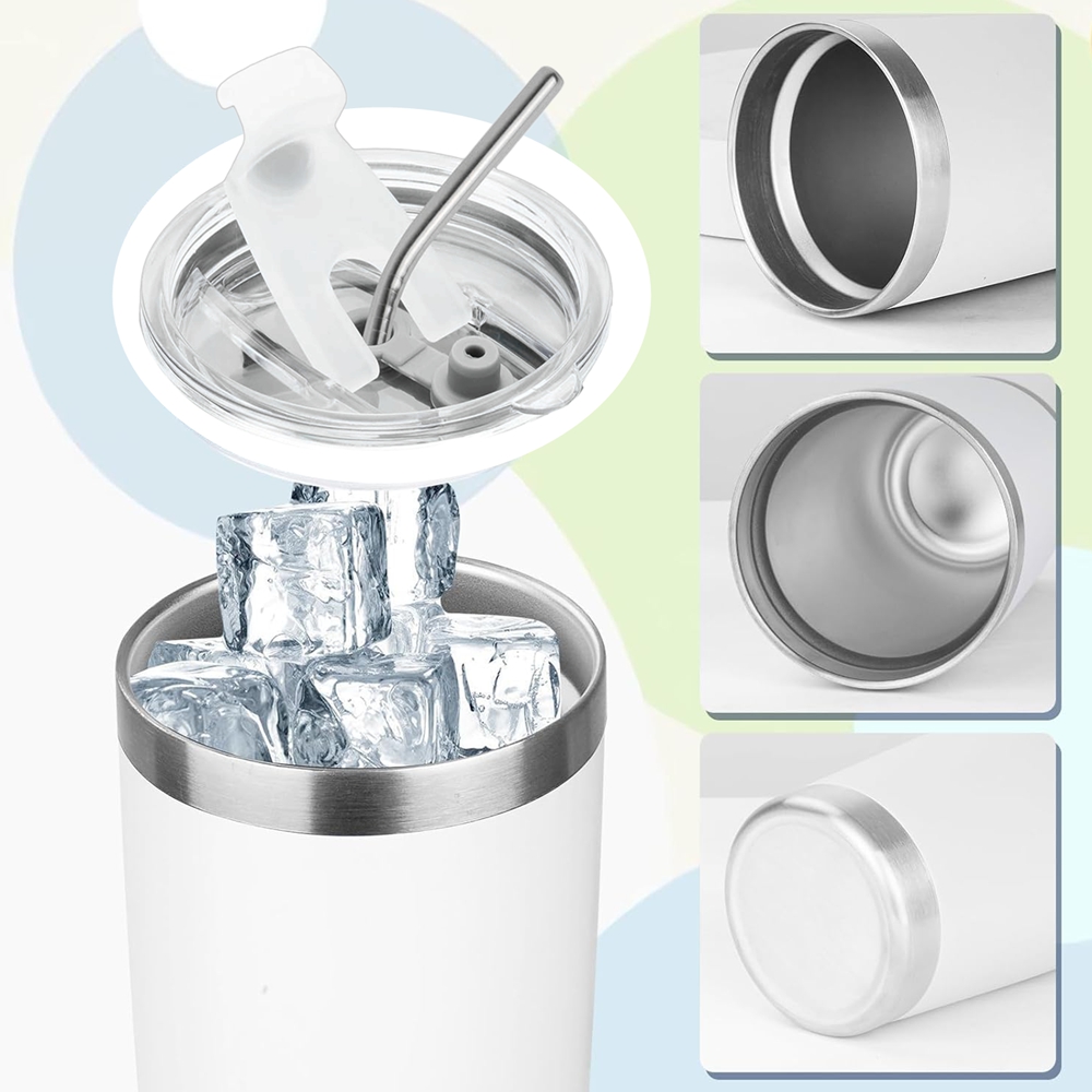 20oz Tumbler Mug with Lid and  – Tumbler 20Oz White recenzja i cena