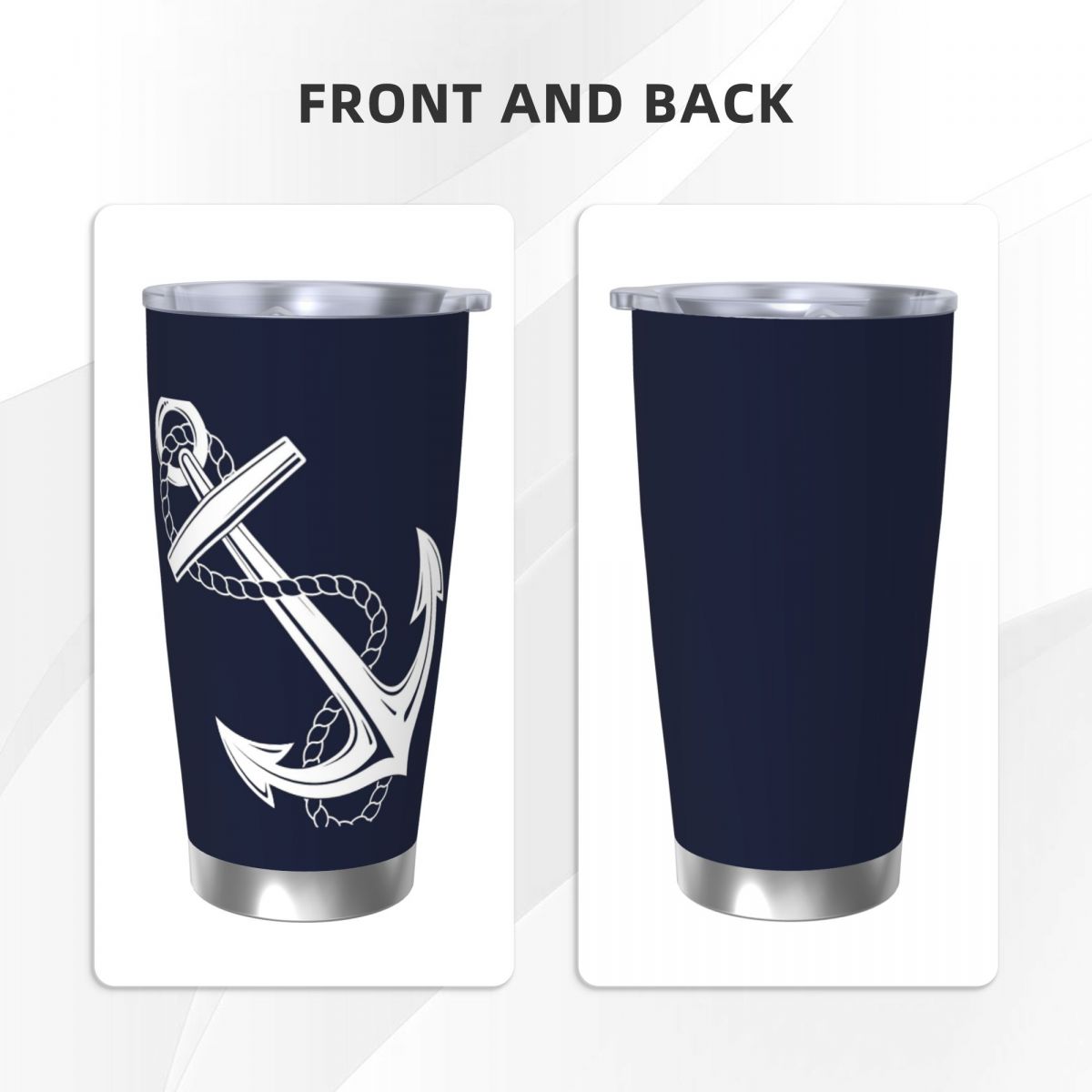 Anchor Nautical White & Navy S – Tumbler 20Oz White recenzja i cena