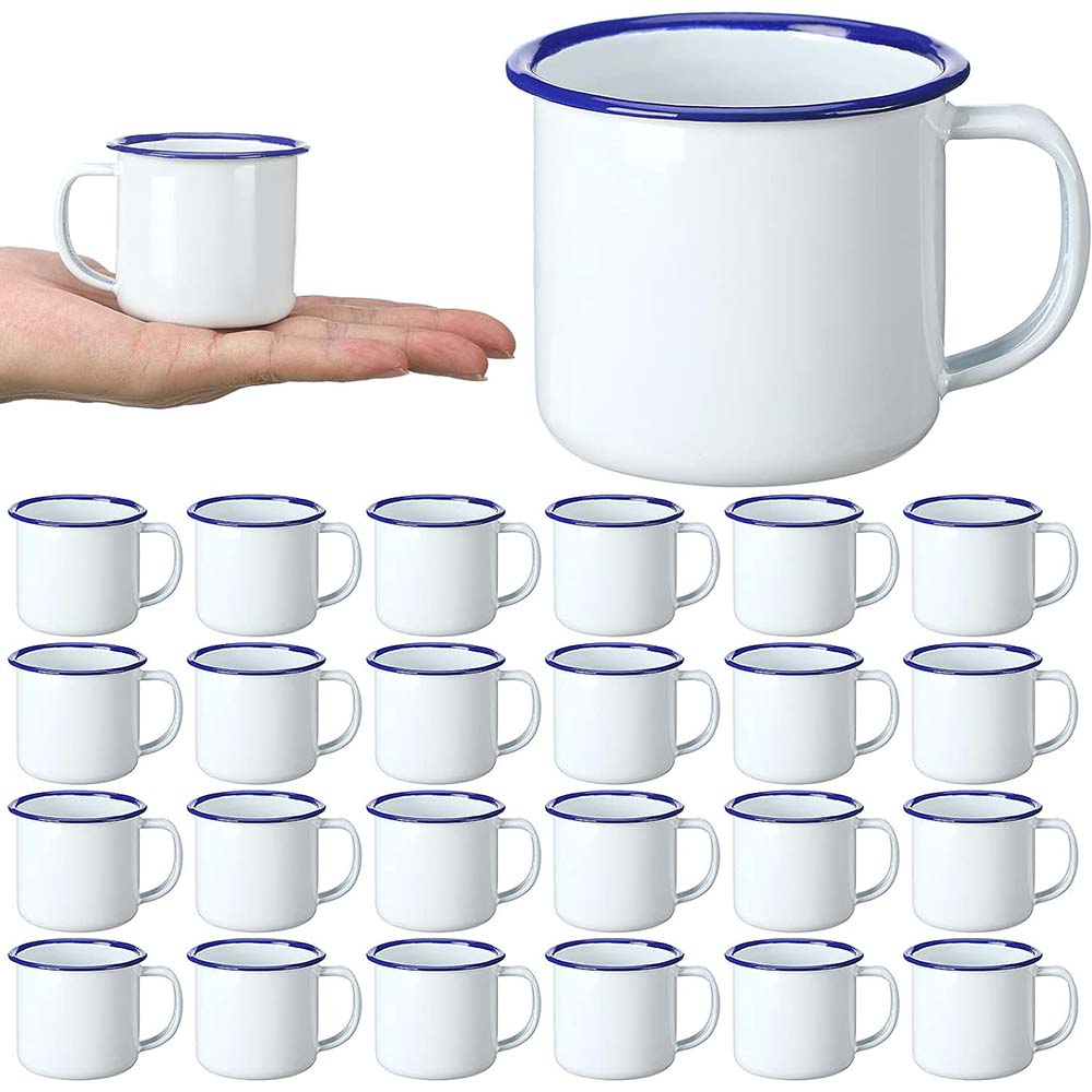 Mini Enamel Camping Coffee Mug – Sublimation Mug White recenzja i cena