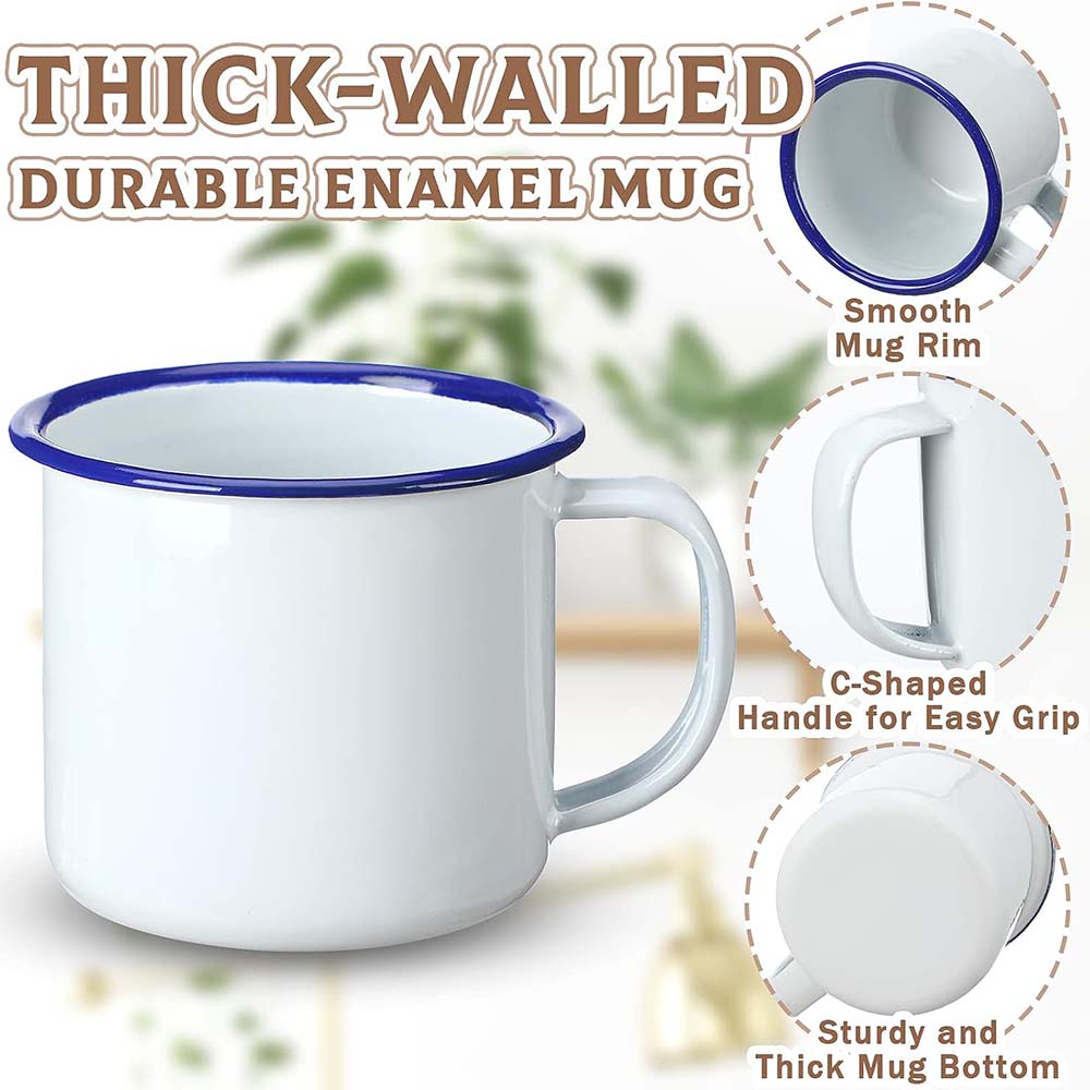 Mini Enamel Camping Coffee Mug – Sublimation Mug White recenzja i cena